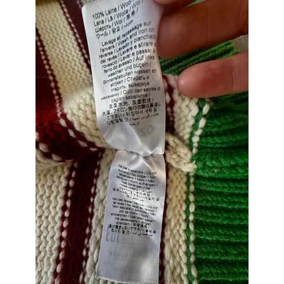 KENZO: Men's 100% Wool Intarsia Knit Full Zip Cardigan - S - Picture 6 of 7